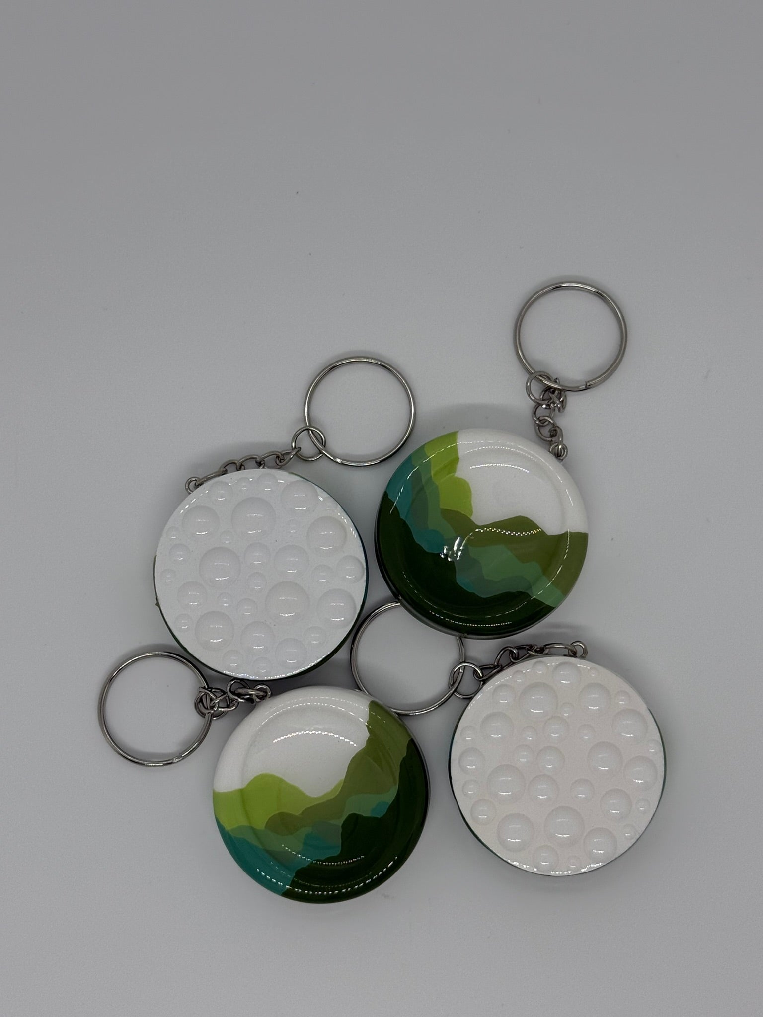 Forest Worry Stone Keyring, Dual Texture or with Tactile Keyring | Handmade Calming Tool
