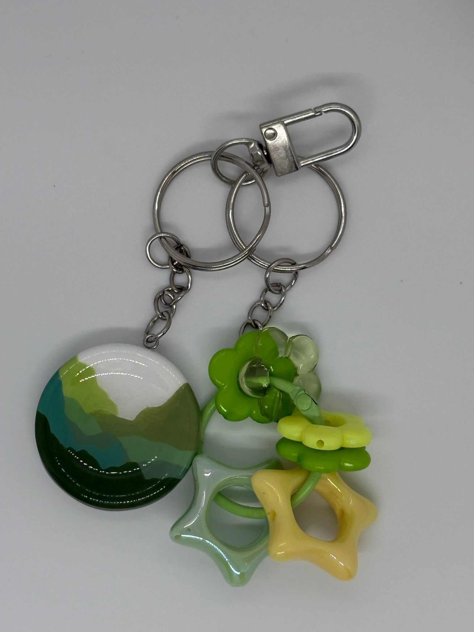 Forest Worry Stone Keyring, Dual Texture or with Tactile Keyring | Handmade Calming Tool