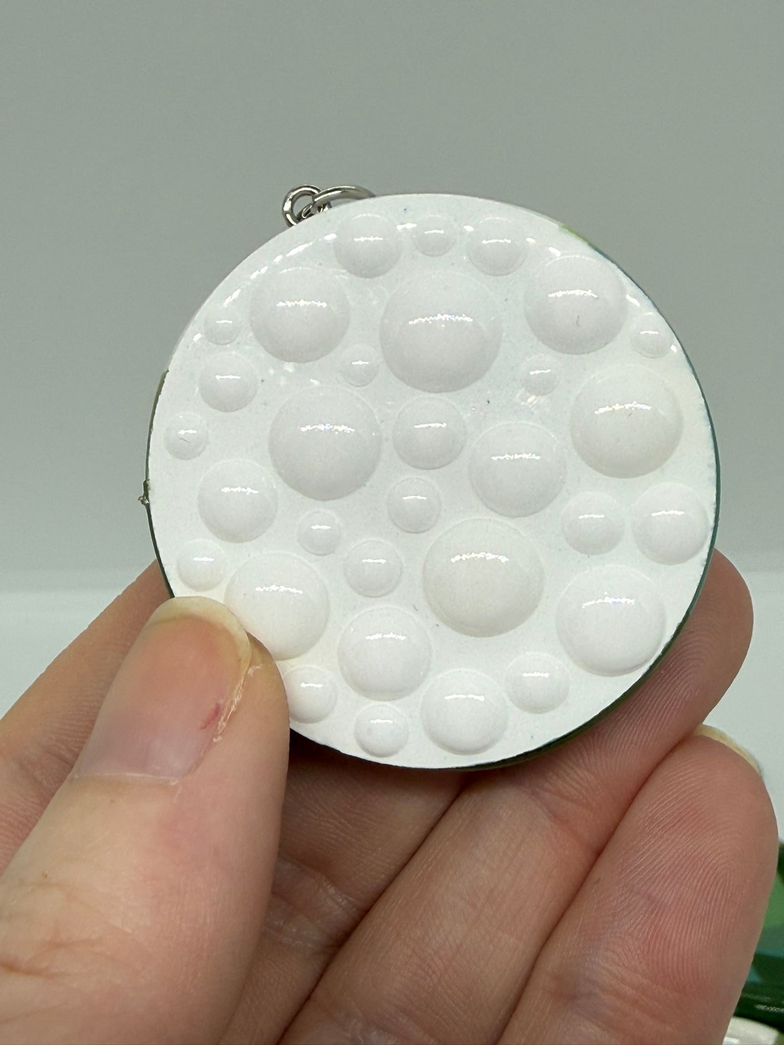 Forest Worry Stone Keyring, Dual Texture or with Tactile Keyring | Handmade Calming Tool